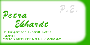 petra ekhardt business card